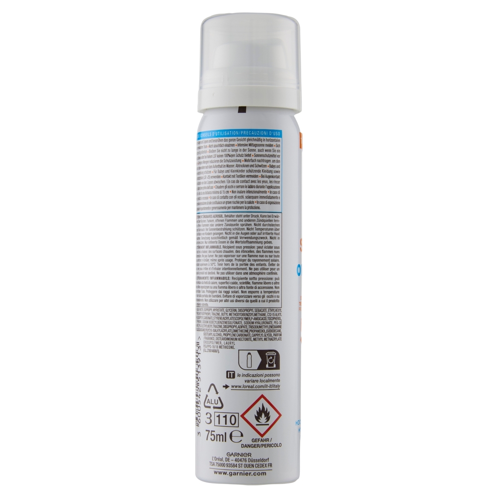 Garnier Ambre Solaire Super Uv Over Make-up Spray 50+ 75 ml